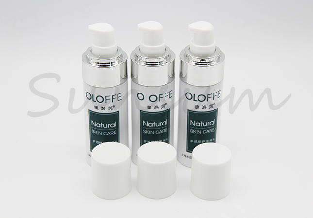 Small Size Cosmetic Lotion Pump Silk Screen Printing Cream Bottle