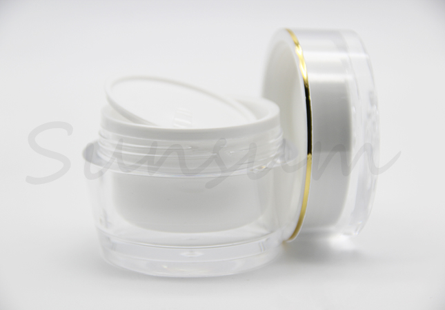 30g 50g Acrylic Cosmetic Lotion Golden Ring Flower Top Cap Cream Bottle