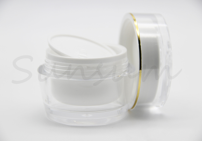 30g 50g Acrylic Cosmetic Lotion Golden Ring Flower Top Cap Cream Bottle