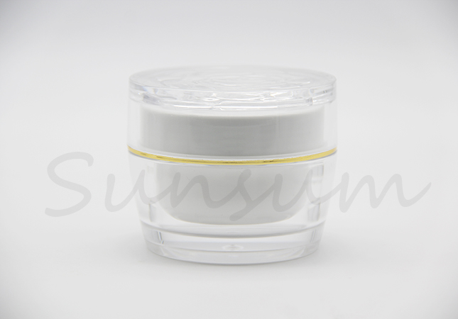 30g 50g Acrylic Cosmetic Lotion Golden Ring Flower Top Cap Cream Bottle