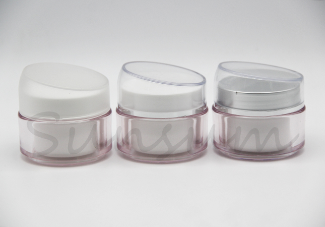 Guangzhou Manufacturer Color Acrylic Pot Cosmetic Cream Jar