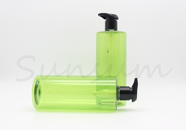 520ml Green Hair Care Shower Gel Black Pump Shampoo Bottle