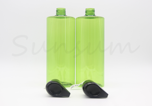 520ml Green Hair Care Shower Gel Black Pump Shampoo Bottle