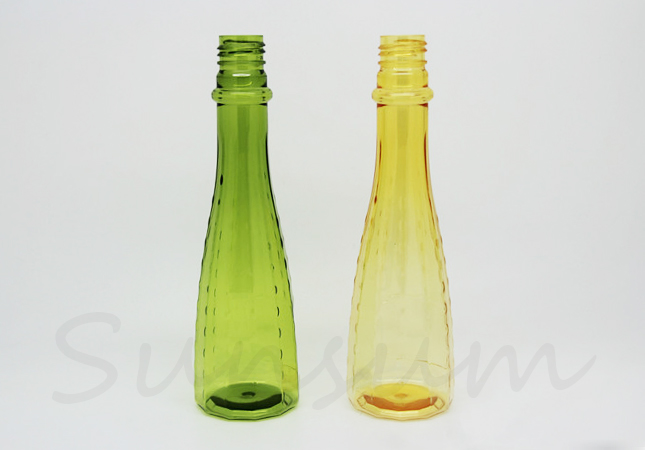 Round Cosmetic PET Plastic Lotion Care Unique Shape Lotion Bottle