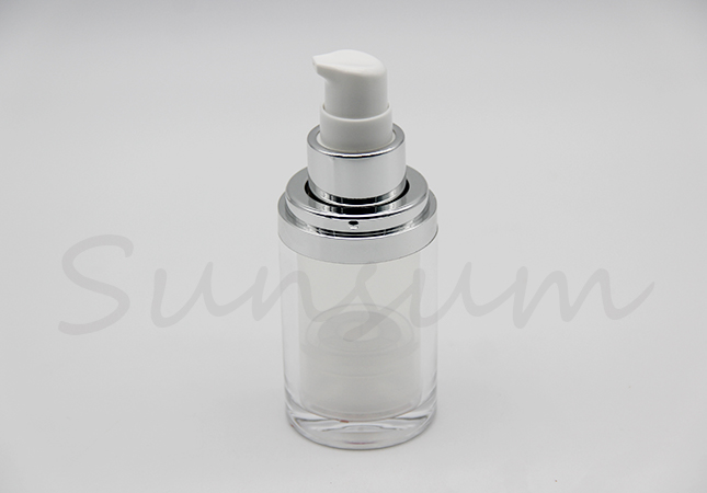 Empty Vacuum Pump Cosmetic Liquid Bottle