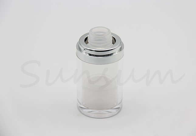 Empty Vacuum Pump Cosmetic Liquid Bottle