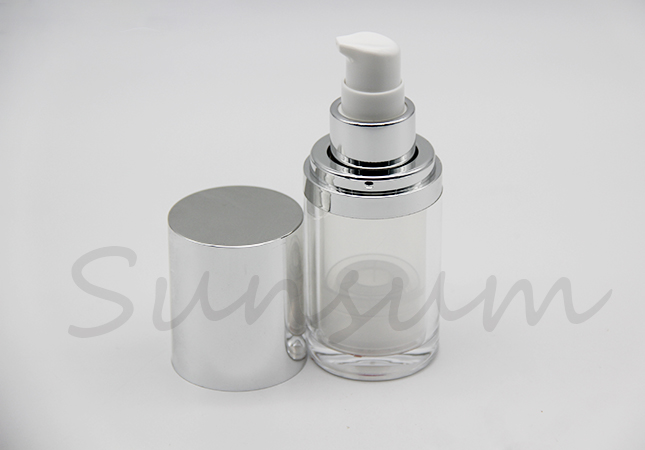 Empty Vacuum Pump Cosmetic Liquid Bottle