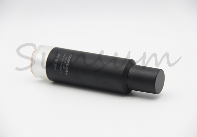35ml Cosmetic Eye Care Liquid Airless Black Color Bottle