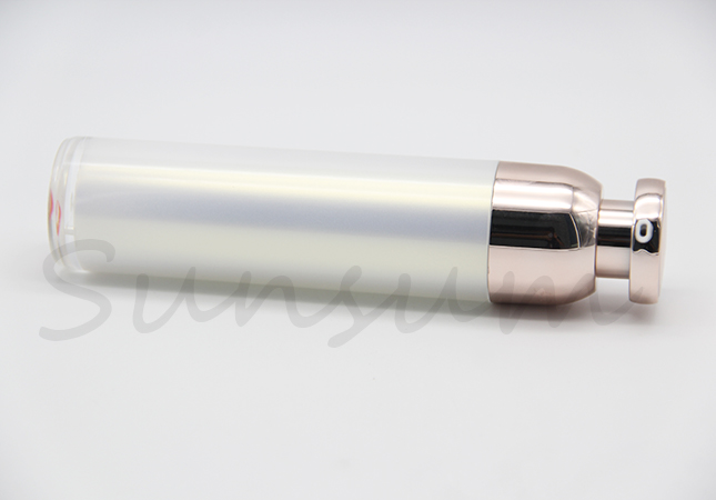 Manufacturer Cosmetic Vacuum Pump Bottle with Pearly Lustre Color