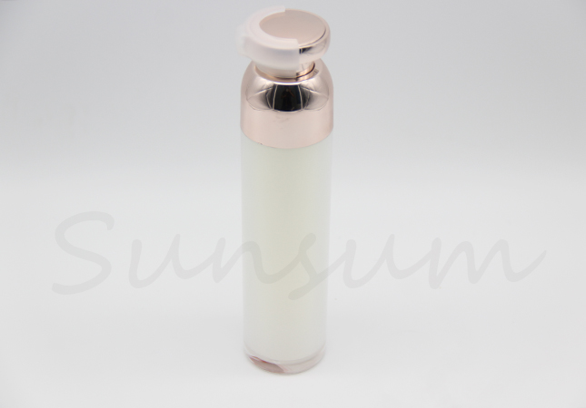 Manufacturer Cosmetic Vacuum Pump Bottle with Pearly Lustre Color