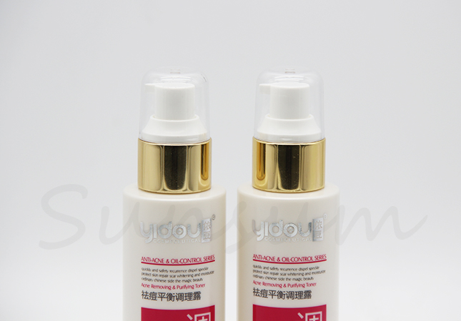 Golden Lotion Pump Cosmetic Packaging Lotion Container Bottle