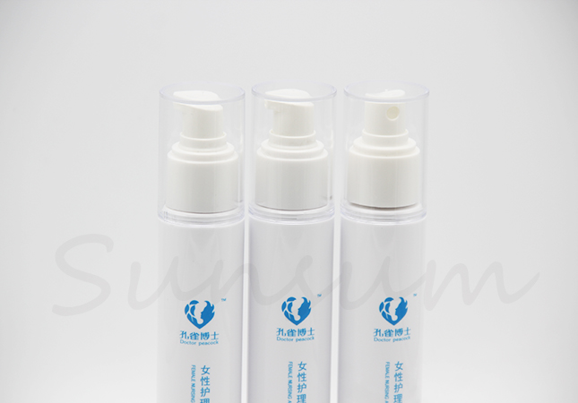 Thin White Color Lotion Pump Spray Container Lotion Bottle