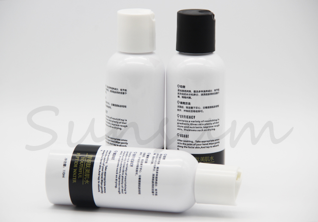 PET Cosmetic Toner Water Skin Care Press Lid Cream Bottle 110ml