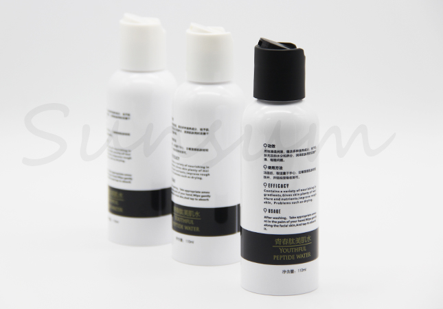 PET Cosmetic Toner Water Skin Care Press Lid Cream Bottle 110ml