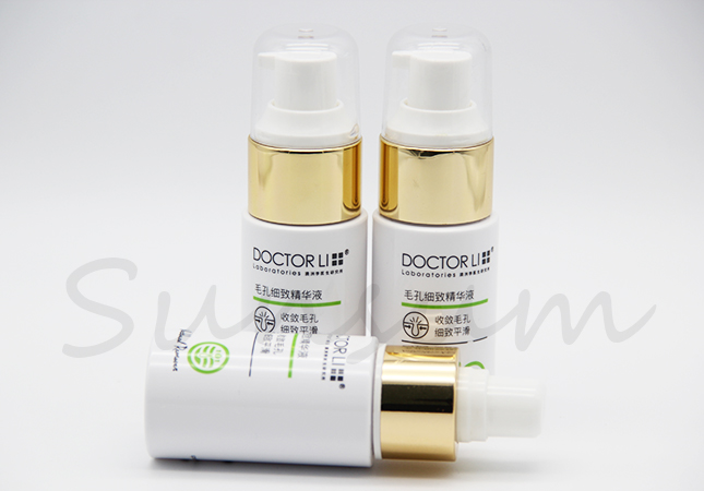 30ml Empty Cosmetic Plastic Golden Lotion Pump Bottle