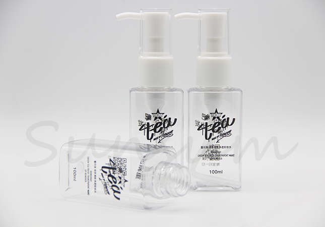 PET Plastic Hair Care Cosmetic 100ml Hotel Shampoo Bottle