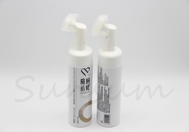 PET Plastic Foam Soap Bottle with Brush Cap