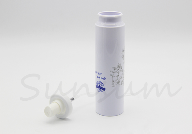 White Cosmetic Screen Printing PET Plastic Guangzhou Manufacturer Lotion Bottle