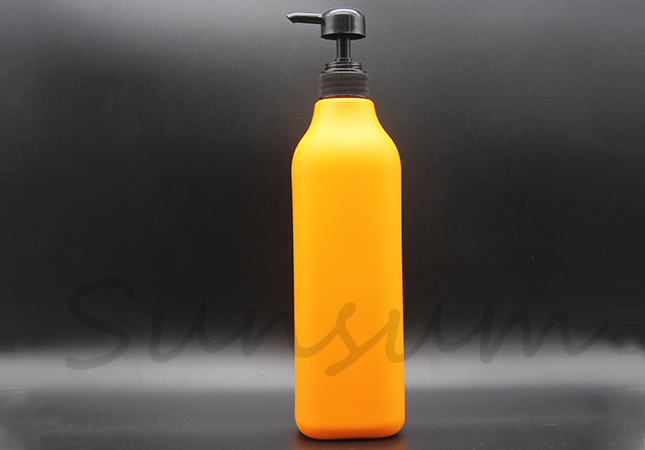 1L Hair Care Products PET Plastic Black Lotion Pump Shampoo Bottle