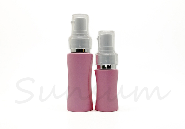 Pink Color Small Shape Lotion Acrylic Pump Skin Care Bottle