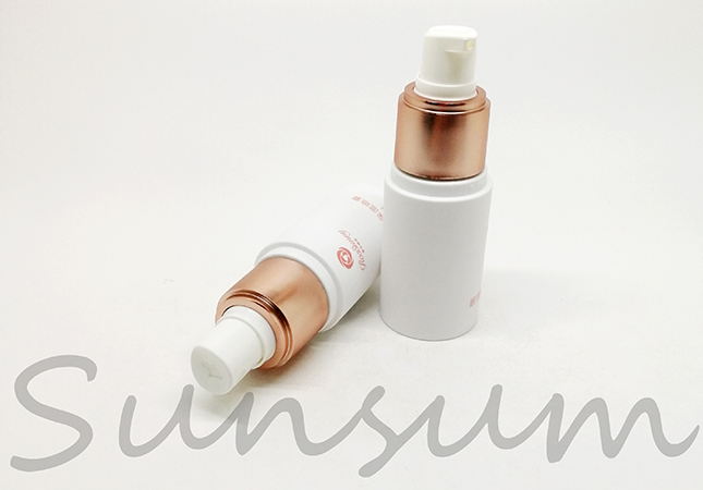 25ml Cosmetic Plastic Lotion Pump Silk Screen Liquid Bottle