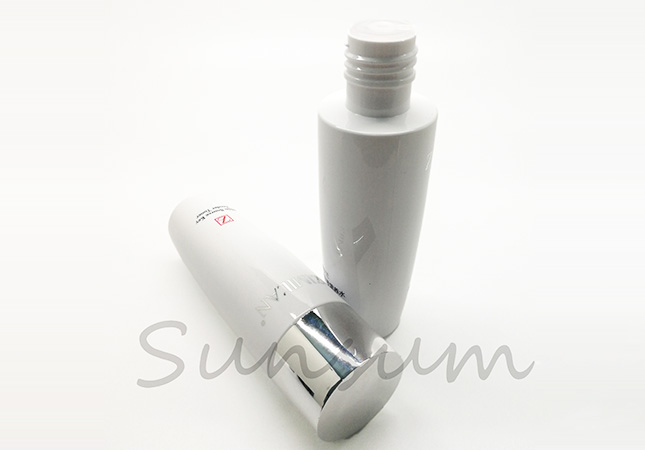 Cosmetic Plastic Silver Cap Packaging Toner Bottle for Liquid