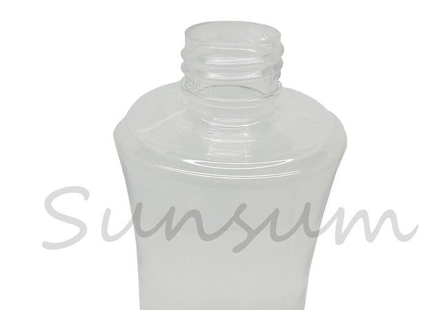 Transparent Color Unique Shape Shower Gel Packaging Shampoo Bottle