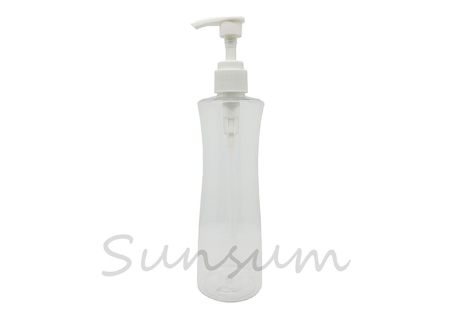 Transparent Color Unique Shape Shower Gel Packaging Shampoo Bottle