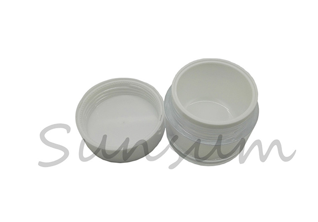 Double Wall Cosmetic  Plastic Pot Skin Care Cream Jar with 50g