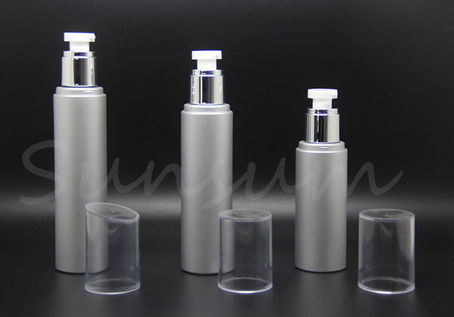 Gray Color PET Plastic Cosmetic Spray Pump Lotion Care Products Bottle