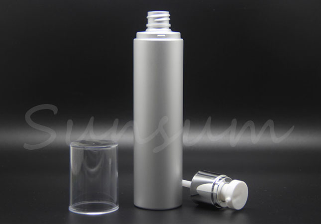 Gray Color PET Plastic Cosmetic Spray Pump Lotion Care Products Bottle