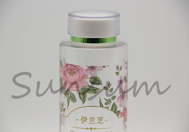 Cosmetic PET Plastic Water Transfer Printing Toner Water Bottle