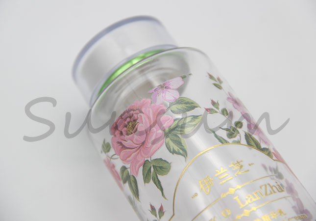 Cosmetic PET Plastic Water Transfer Printing Toner Water Bottle