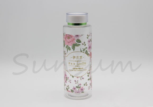 Cosmetic PET Plastic Water Transfer Printing Toner Water Bottle