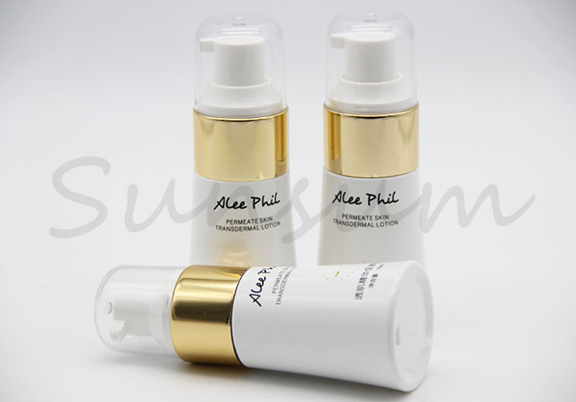 Small Size Cosmetic Golden Pump Spray Lotion Bottle