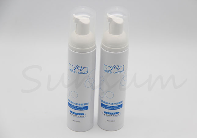 White Color Cosmetic Plastic Foam Soap Bottle