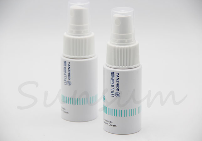 30ml White Color Cosmetic Pump Spray Lotion Care Liquid Bottle