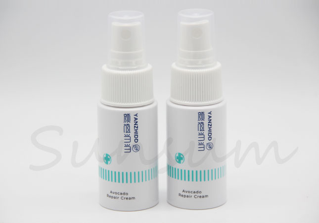 30ml White Color Cosmetic Pump Spray Lotion Care Liquid Bottle