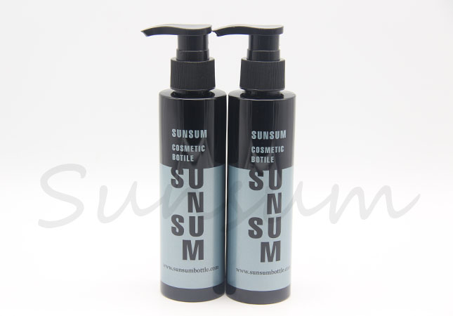 Cosmetic Black Pump Shower Gel Packaging Shampoo Bottle