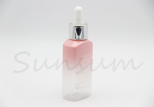 Guangzhou Manufacturer Cosmetic PET Plastic Lotion Care Dropper Bottle with Custom