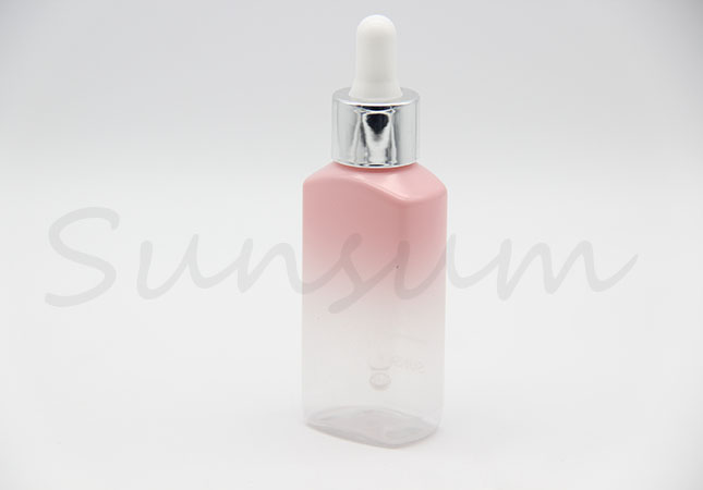 Guangzhou Manufacturer Cosmetic PET Plastic Lotion Care Dropper Bottle with Custom