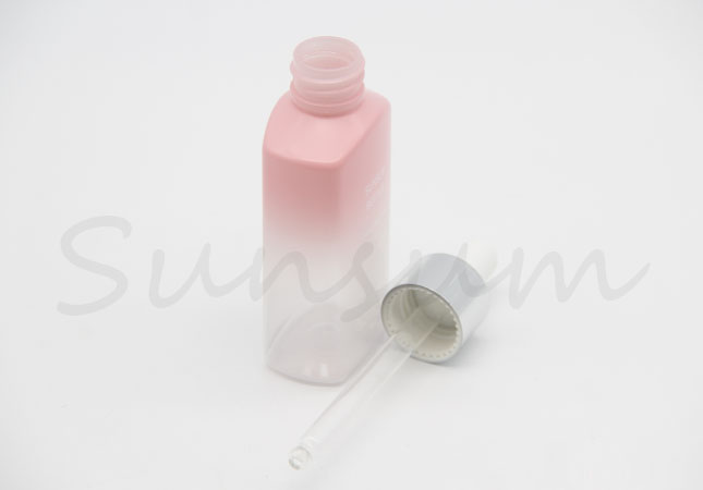 Guangzhou Manufacturer Cosmetic PET Plastic Lotion Care Dropper Bottle with Custom