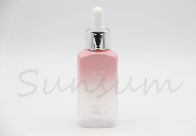 Guangzhou Manufacturer Cosmetic PET Plastic Lotion Care Dropper Bottle with Custom