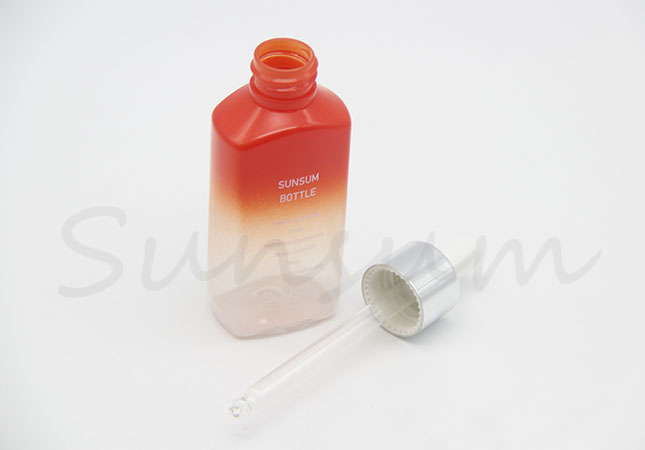 Cosmetic Gradually Changing Color Plastic Dropper Liquid Bottle