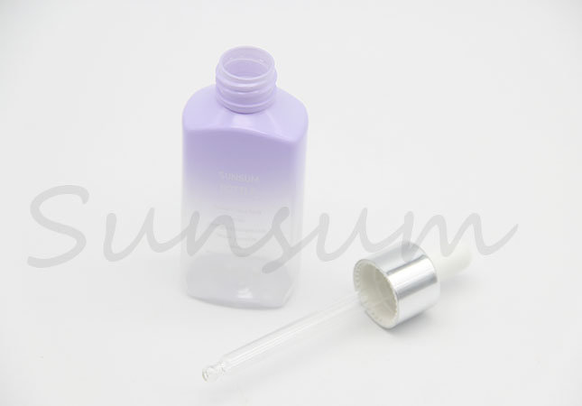 Purple Color Cosmetic Lotion Skin Care Dropper Bottle