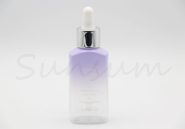 Purple Color Cosmetic Lotion Skin Care Dropper Bottle