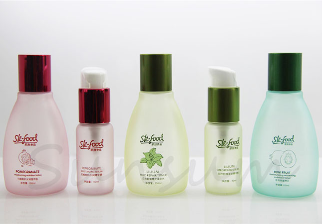 Set PET Plastic Cosmetic Skin Care Lotion Liquid Toner Bottle