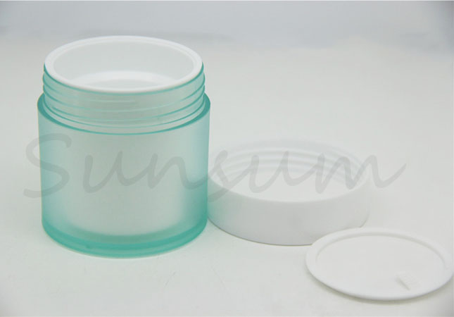 Frosted Facial Mask Pot Plastic Double Wall 30g 50g Jar
