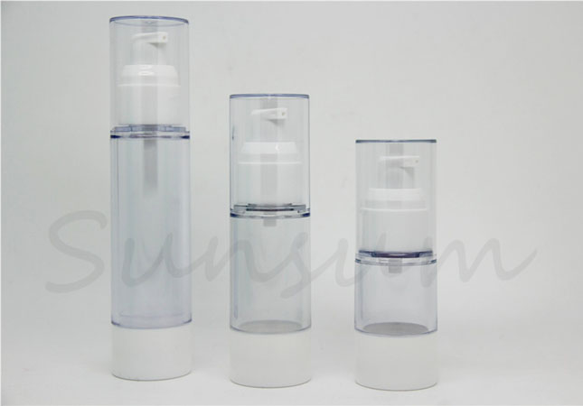 Set 15ml 30ml 50ml Cosmetic Plastic Airless Bottle 
