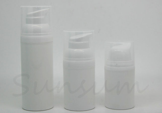 White Color Cosmetic Airless Lotion Skin Facial Cleanser Bottle